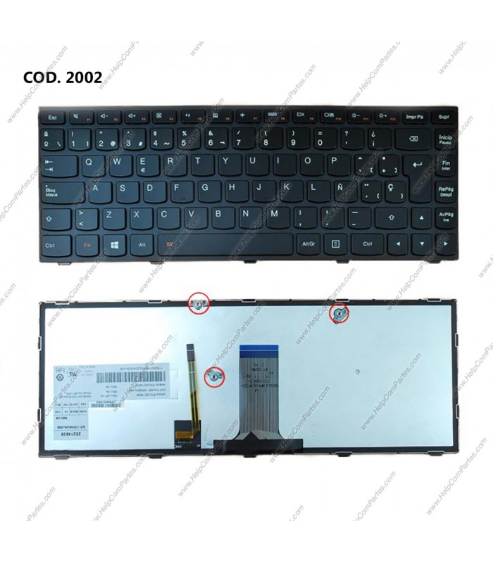 TECLADO LENOVO G40 G40-30 G40-80 G40-45 Z40 B40-70 G40-70 B40-70AT B40-35 300-14IBR 300-14ISK 305-14IBD FLEX 2 14 BK BL SP ORIG.