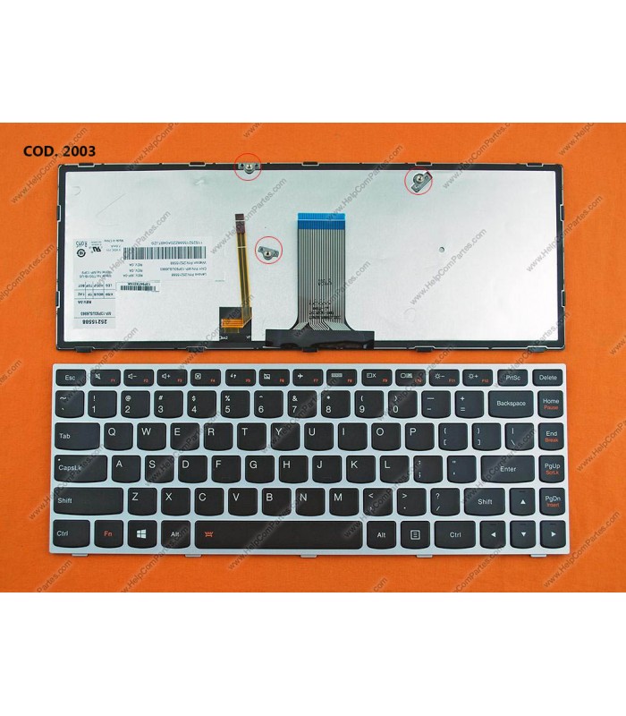 TECLADO LENOVO G40 G40-30 G40-80 G40-45 Z40 B40-70 G40-70 B40-70AT B40-35 300-14IBR 300-14ISK 305-14IBD FLEX 2 14 GR BL US ORIG.
