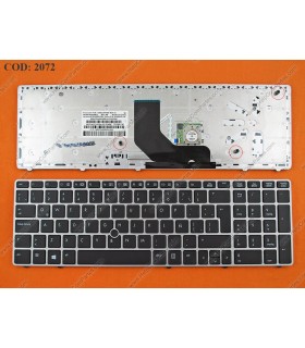 TECLADO HP PROBOOK 6560B 6565B 6570B/ELITEBOOK 8560P 8570P 8660P SERIES (POINT STICK) 641179-161 SLV/BK LA ORIG.
