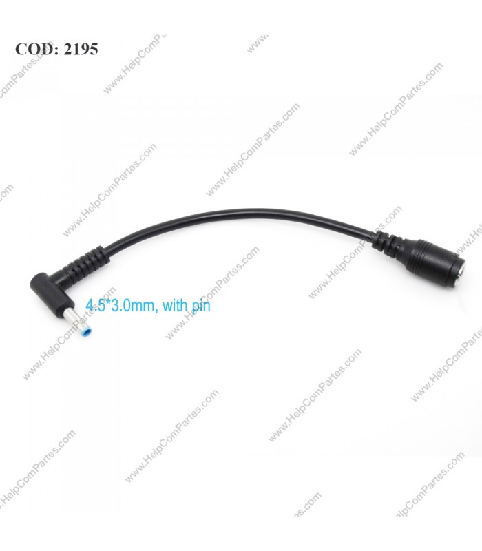 HP AC POWER ADAPTER DONGLE CONVERTER 150W 7.4*5.0 HEMBRA A 4.5*3.0mm MACHO 100~240V PIN AZUL