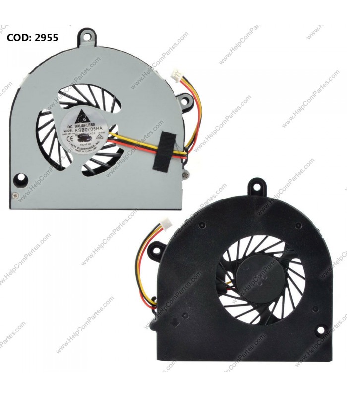 VENTI. TOSHIBA L675D A660 A665 L675 GAT.NV53/ACER 5333 5733 SERIES DC2800091D0 3PIN OEM.
