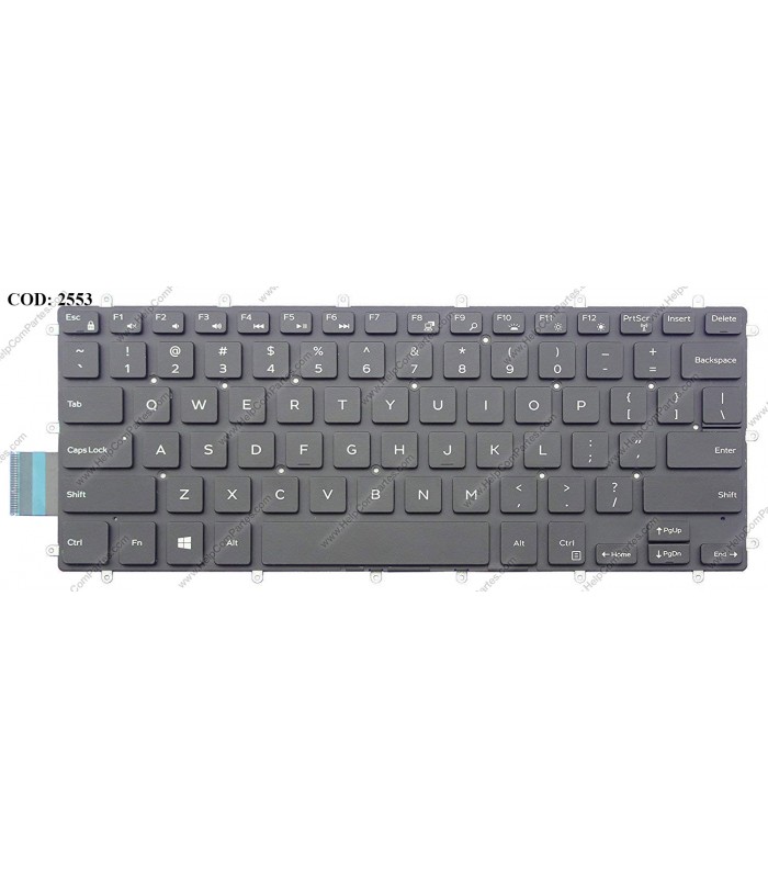 TECLADO DELL INSP. 13 5368 5378 7368 7378 14 7460 15 5568 5578 7569 7579 SERIES +BACKLIT 0H4XRJ BK US ORIG. (DS)