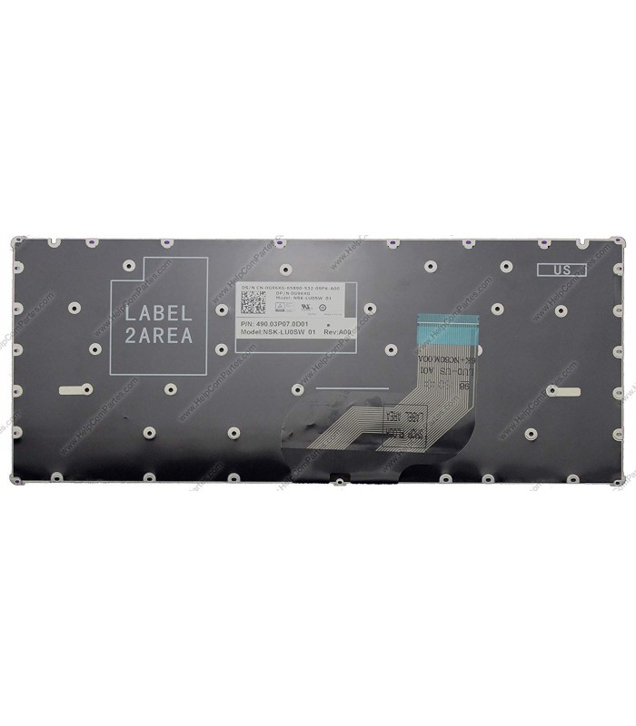 TECLADO DELL INSPIRON 11 3162 3164 3168 3169 3179 3180 SERIES SIN MARCO 0G96XG BK US ORIG.