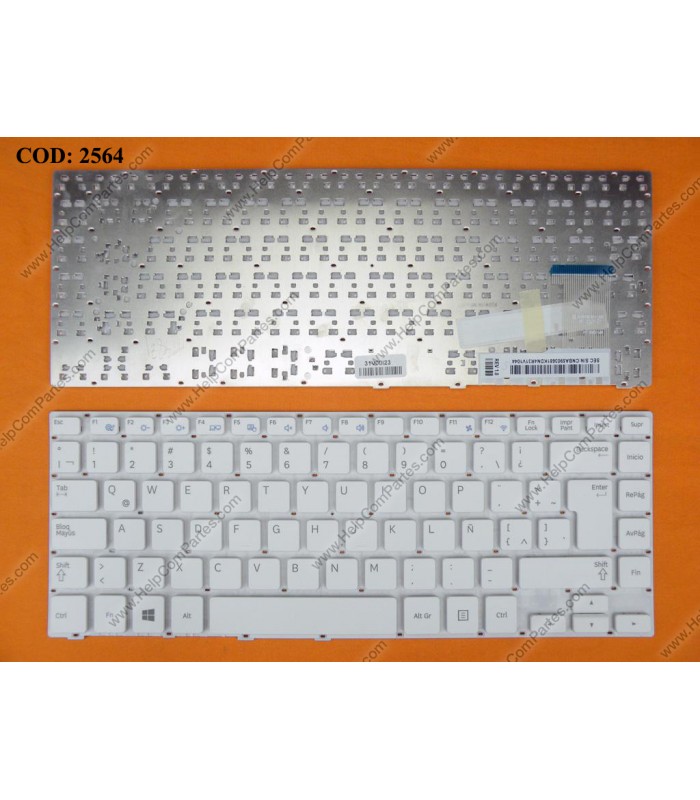 TECLADO SAMSUNG 370R4E-S01 370R4E NP370R4E NP450R4V NP470R4E SERIES SIN MARCO CNBA59036 WH LA ORIG. 