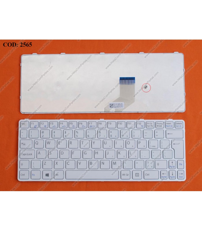 TECLADO SONY SVE11 SVE11125CLB SVE11126CV SVE11115EC SERIES  MARCO WH US OEM