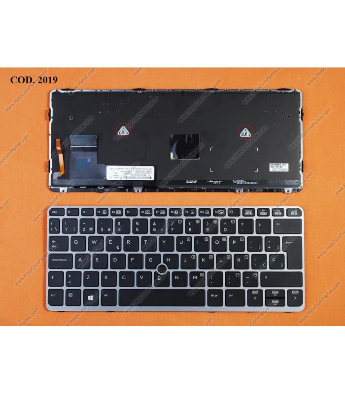 TECLADO HP ELITEBOOK 720 G1 740 G1 820 G1 720 G2 725 G2 740 G2 820 G2 SERIES MARCO 730541-071 SILVER SP ORIG.