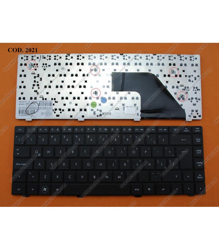 TECLADO HP COMPAQ 320 321 326 420 CQ320 CQ321 CQ325 CQ326 CQ420 SERIES SIN MARCO 605813-161 BK LA OEM