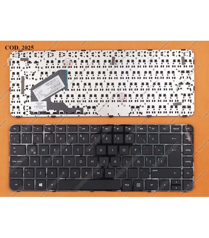 TECLADO HP SLEEKBOOK 14-B100 14Z-B100 14-B000 14Z-B000 14-C000 SERIES GLOSSY 697904-161 BK LA ORIG.