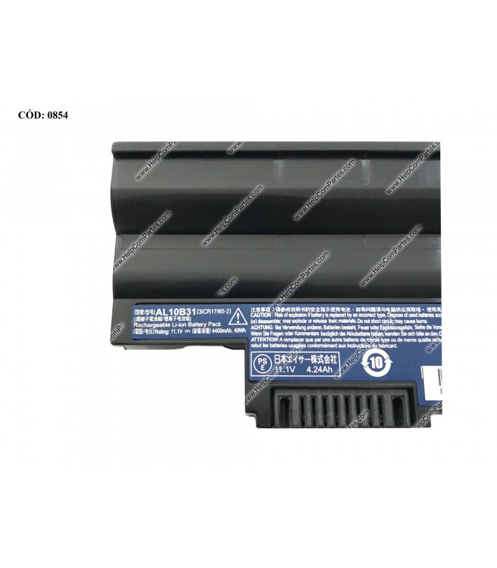 BATERIA ACER 11.1V---49WH 6C AL10B31/ASPIRE ONE AO D255 D255E D257 D260 D270 522 722 SERIES OEM