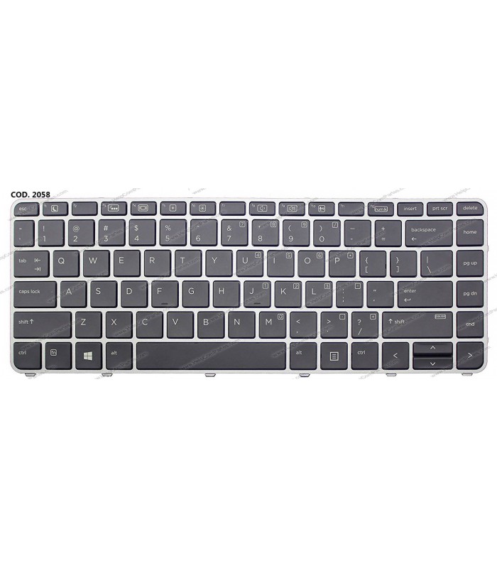 TECLADO HP ELITEBOOK FOLIO 1000 1040 G1 G2 G3 SERIES +BACKLIT SILVER MARCO 818252-001 BK US ORIG