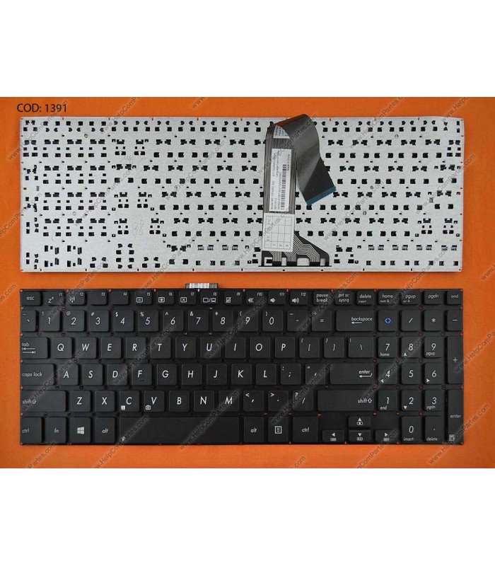 TECLADO ASUS A551 K551 R551 R553 V551 S551 SERIES SIN MARCO 0KNB0-6104US00 BK US ORIG.