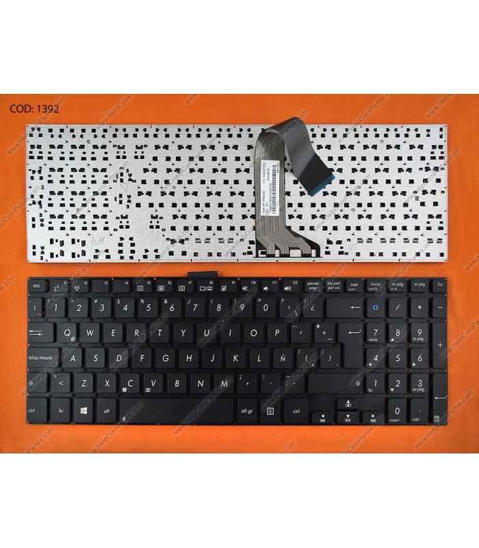 TECLADO ASUS A551 K551 R551 R553 V551 S551 SERIES SIN MARCO 0KNB0-610BLA00 BK LA ORIG.