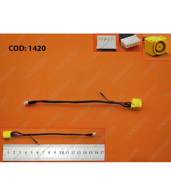 DC JACK POWER LENOVO SL300 SL400 SL500 SL300C SL400C SL500C SERIES +CABLE 44C9986 ORIG.