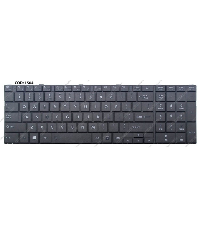 TECLADO TOSHIBA SATELLITE PRO A85 A100 2400 A70 A80 M40 A50 A50-A A55 A60 SERIES SIN MARCO 9Z.N7TSN.A01 BK US OEM.