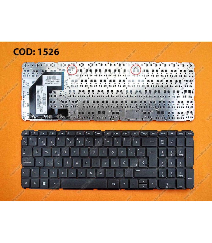 TECLADO HP 15 15T 15T-B000 15T-B100 15Z 15Z-B000 15Z-B100 15-B 15-B000 15-B100 SERIES SIN MARCO 701684-071 BK SP ORIG.
