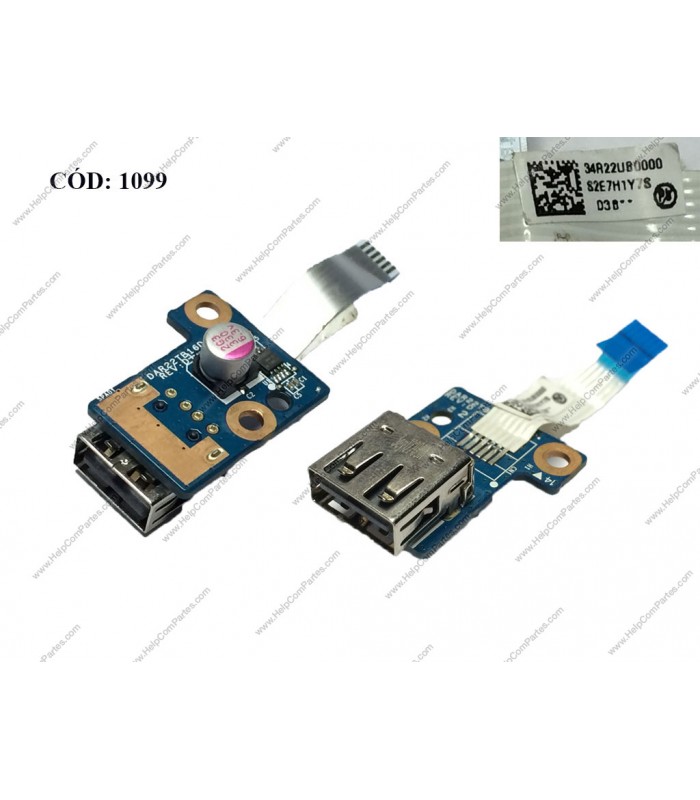 USB BD I/O W/CABLE  HP PAV. G4-1000 G4-1100 G4-1200 G4T-1000 G4T-1300 SERIES 639452-001 ORIG. (DS)