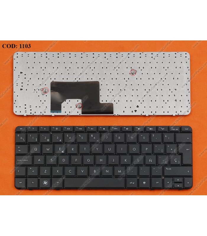 TECLADO HP 110 110-3500 110-3600 110-3602 210 210-2000 210-2050 210-3000 CQ10 CQ10-701SS SERIES 647569-071 BK SP OEM.