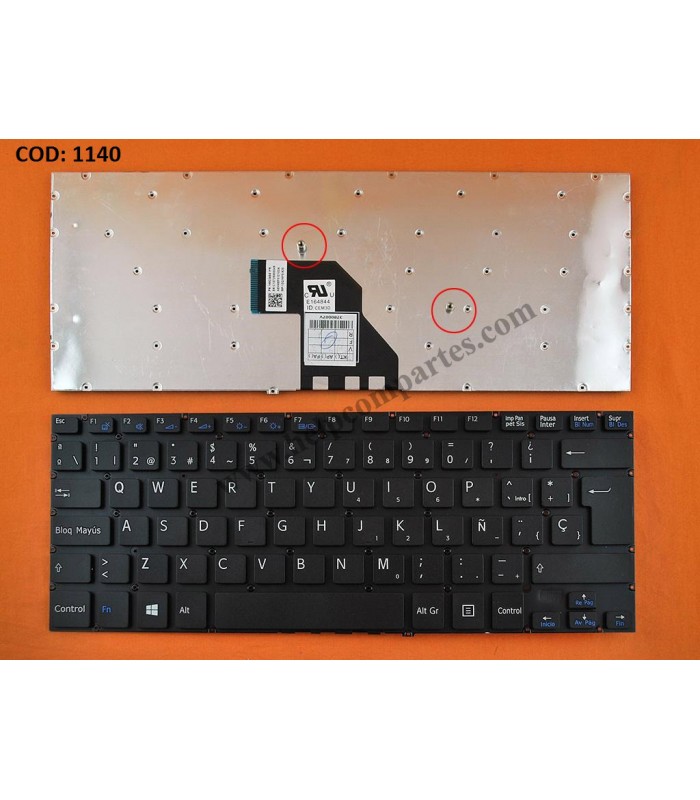 TECLADO SONY FIT 14 FIT 14A SVF14 SVF14A SVF14E SERIES SIN MARCO V141606AS1SP WIN8 BK SP OEM.