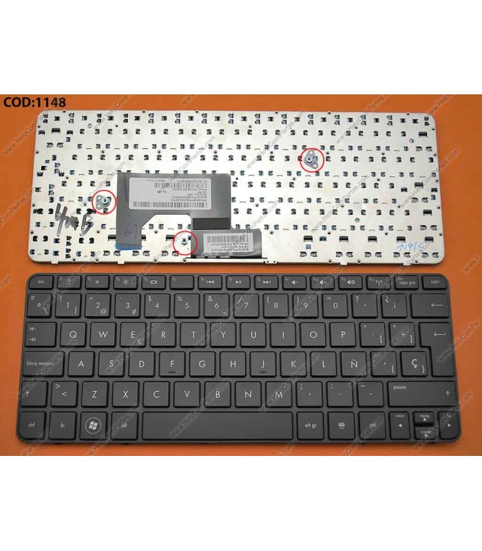 TECLADO HP MINI 210-3000 210-4000 1103 1104 110-3500 V.2 MARCO BK SP OEM