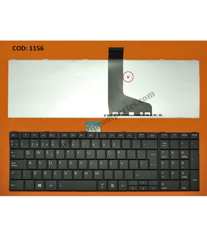 TECLADO TOSHIBA C850 C850D L850 L850D L855 C850 C855D L870 L870D SERIES SIN MARCO MP-11B96E0-528 BK SP OEM