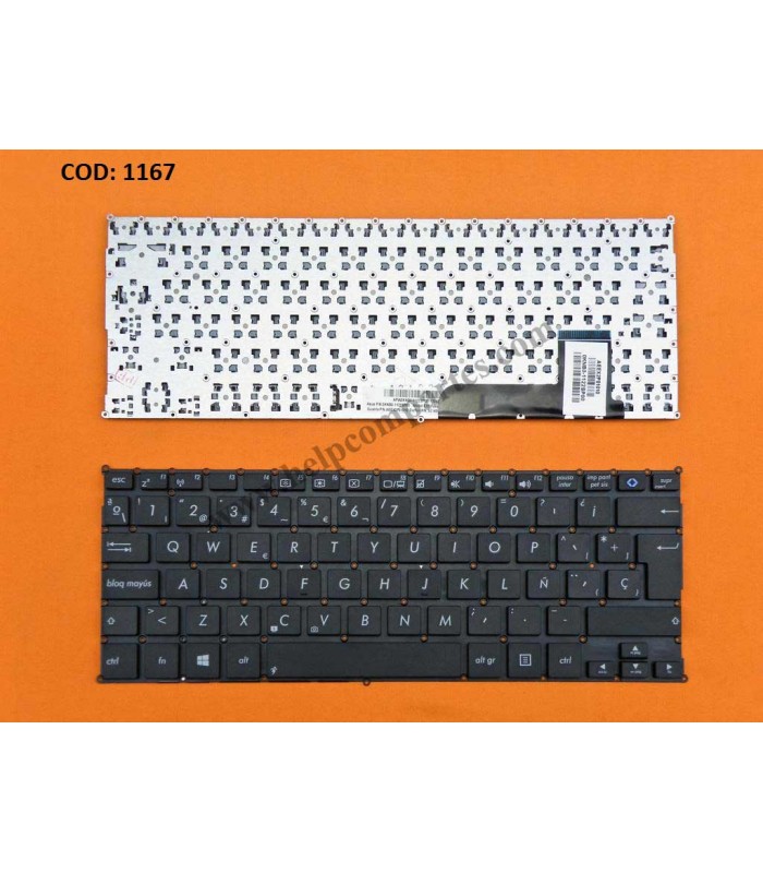 TECLADO ASUS VIVOBOOK E200 F201 F202 Q200 S200 X200 E200H E200 SERIES WIN8 NO MARCO BK SP OEM