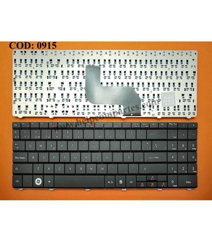 TECLADO GATEWAY NV52 NV53 NV54 NV56 NV58 SERIES SIN MARCO BK SP ORIG.