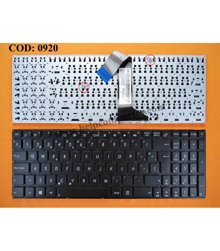 TECLADO ASUS X501 X501A X501U X501EI X501XE X501XI S501U R502A F501U F501 F501A F501U R510L SERIES FLEX-17.6C BK SP ORIG.