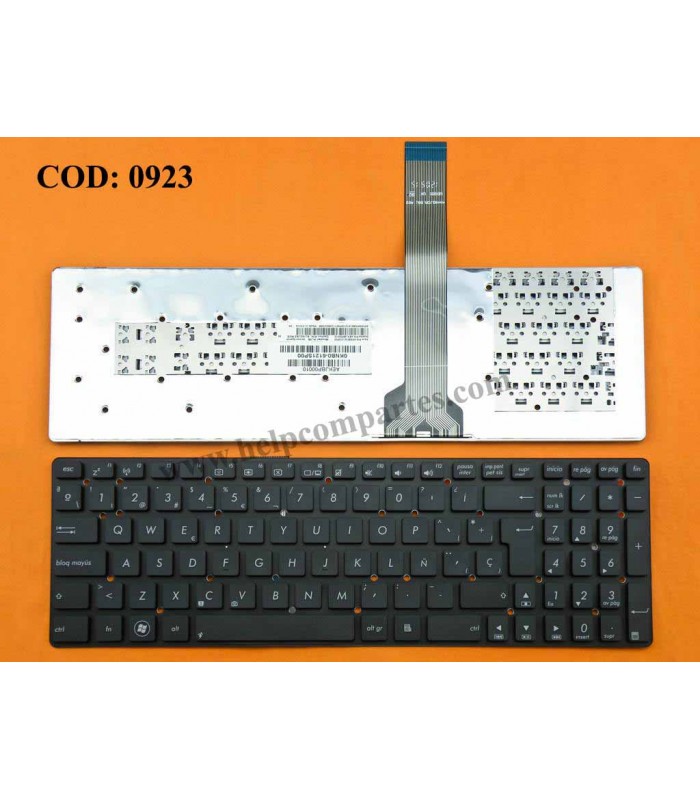 TECLADO K55 K55V K55A K55VD K55VJ A55 A55A A55N A55V R500 R500V R700V SEREIES SIN MARCO 0KNB0-6121SP00 WIN8 BK SP ORIG.
