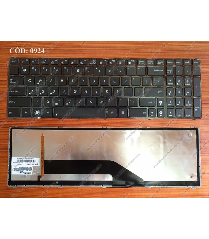 TECLADO ASUS K50 K51 K50AB K50C K50IN K50IJ K50IN K60 K70IJ SERIES BACKLIT+ 0KN0-E03US23 BK US ORIG.