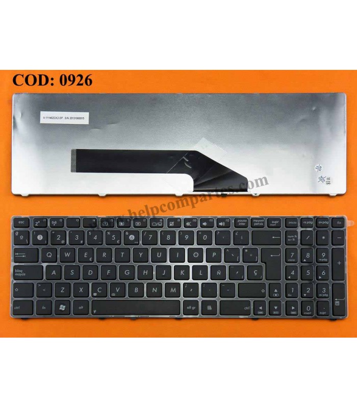 TECLADO ASUS K50  K51 K50AB K50C K50IN K50IJ K50IN K60 K70IJ SERIES 0KN0-EL1SP01 BK SP ORIG.