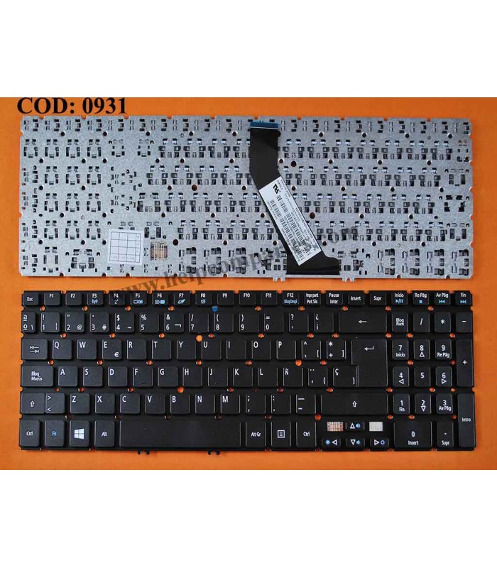 TECLADO ACER ASPIRE V5-531 V5-551 V5-551G V5-552 V5-552G V5-571 V5-571P V5-571G V5-572 V5-573 M5-581G SERIES BK NO-BL SP ORIG.