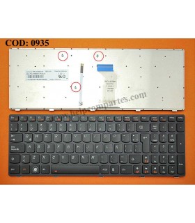 TECLADO LENOVO Y580 Y580A Y580M Y580N Y580NT Y580P SERIES BACKLIT 25203441 WIN8 BK LA ORIG.