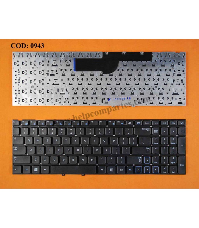 TECLADO SAMSUNG NP300E5A NP305E5A NP300V5A NP305V5A 300E5A 300V5A SERIES SIN MARCO BA75-03405C  WIN8 BK US ORIG.