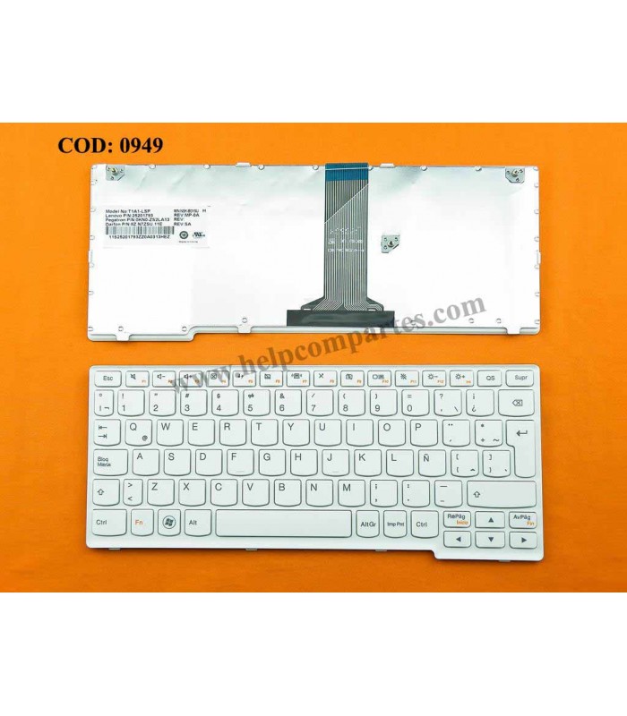 TECLADO LENOVO S110 S206 S200 SERIES 25201793 WHITE LA ORIG.