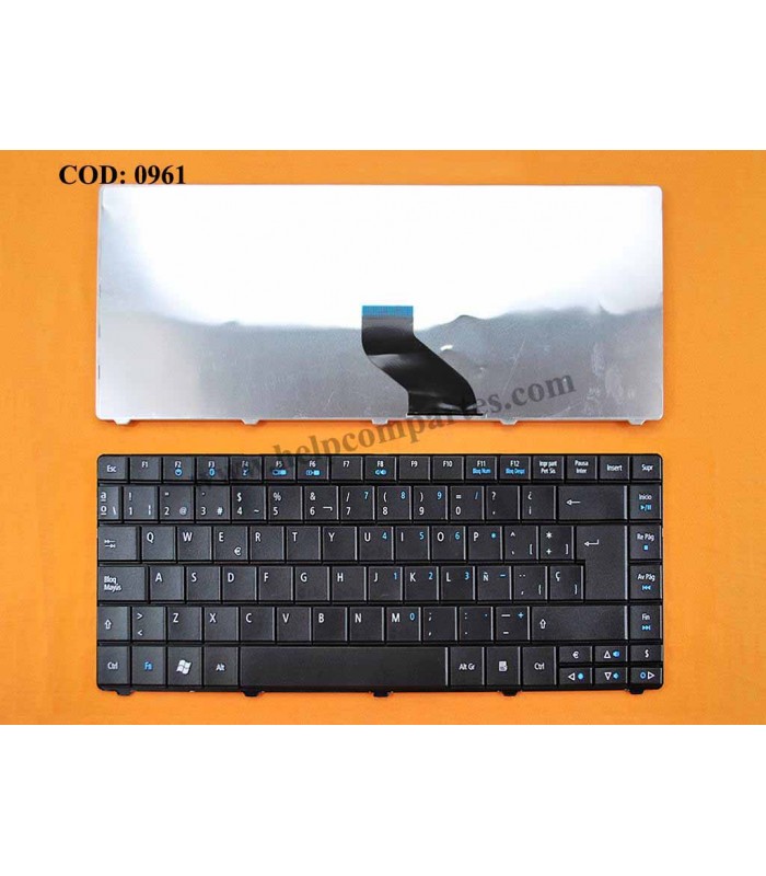 TECLADO ACER TravelMate 4740G 4740Z 8372 8372T 8371 8371G 8471 8471G 8472 8472G SERIES SIN MARCO 9Z.N3L82 BK SP ORIG.