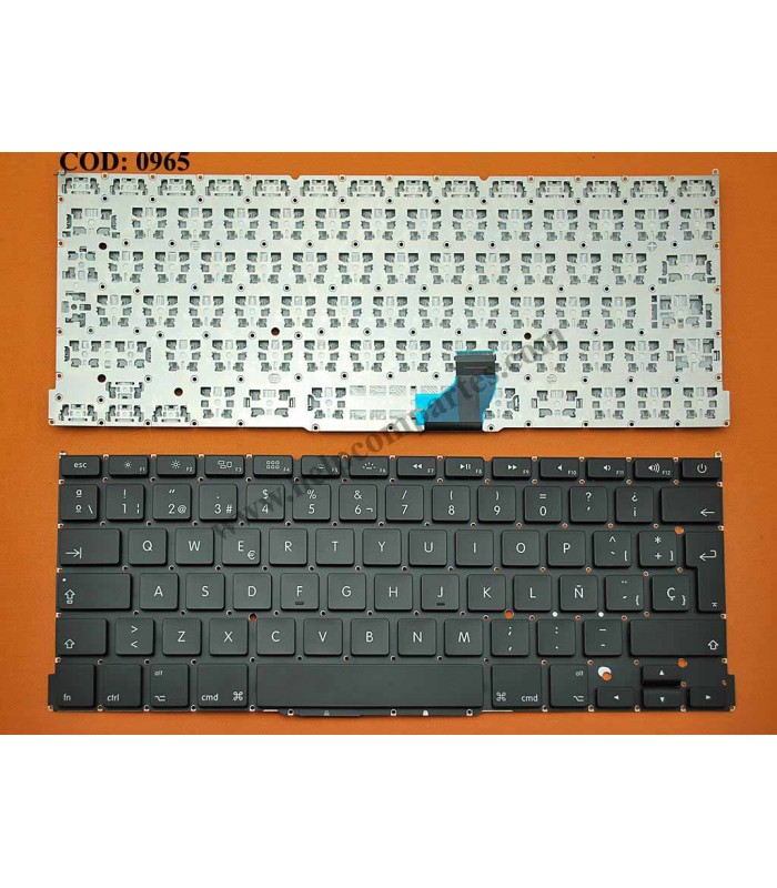 TECLADO APPLE MACBOOK PRO RET. A1502 13.3" SERIES SIN MARCO (NO-BACKLIT) BK SP ORIG.