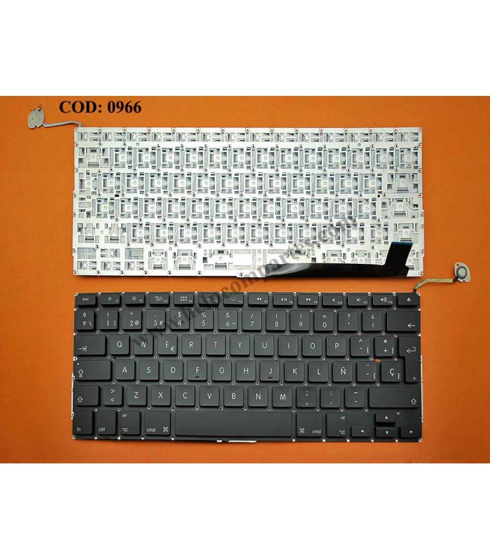 TECLADO APPLE MACBOOK PRO A1286 SERIES SIN MARCO (NO-BACKLIT) BK SP ORIG.