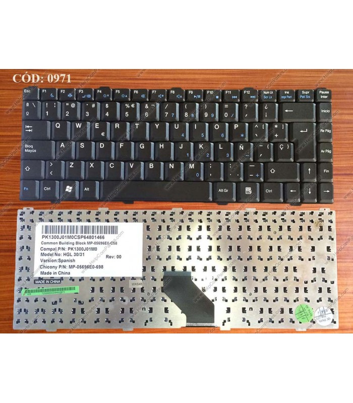 TECLADO ASUS Z96 Z96J S62 S62J S96 S96F GIGABYTE W451 W511N W451U W551N SERIES BK SP OEM.