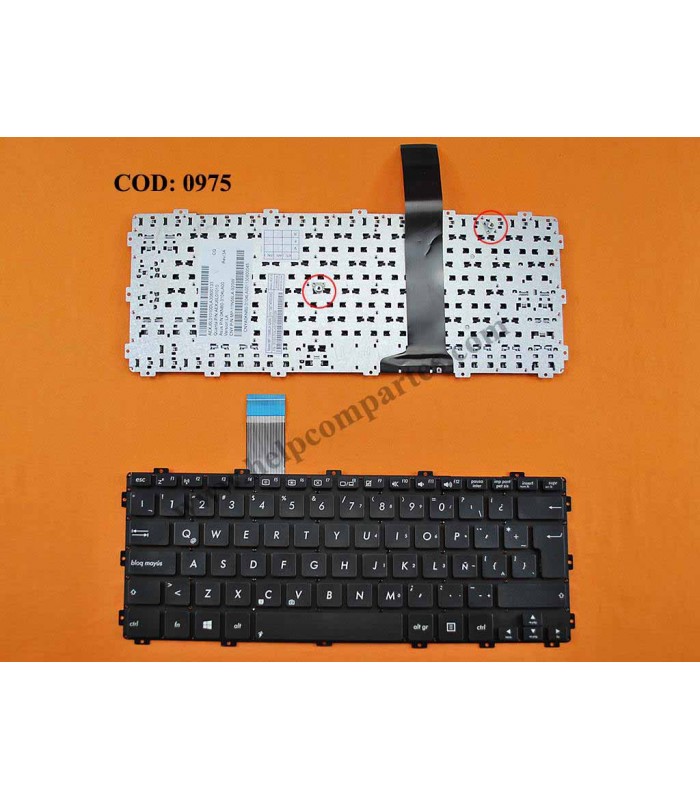 TECLADO ASUS X301 X301A X301EB X301K X301S X301U SERIES SIN MARCO 0KNB0-3104LA00 BK LA ORIG.