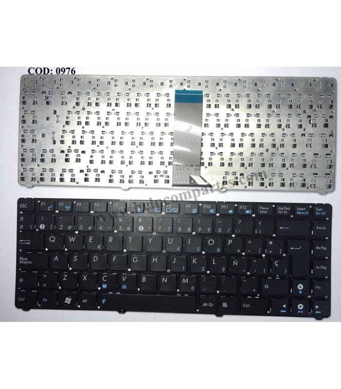 TECLADO ASUS EEE PC 1200 1201 1201T 1201N 1201X 1215B 1215T 1201HA-B SERIES SIN MARCO 0KNA-2H1SP02 BK SP ORIG.
