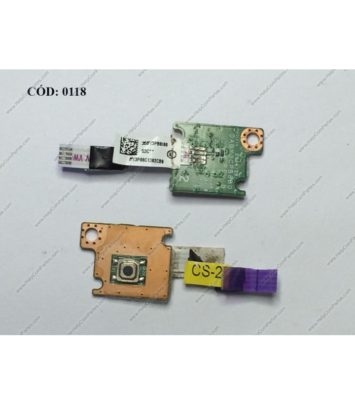 POWER BUTTON TOSHIBA BD W/CABLE SATELLITE M840 C800 C840 C845 L840 L845 SERIES DABY3CPB8B0 ORIG.