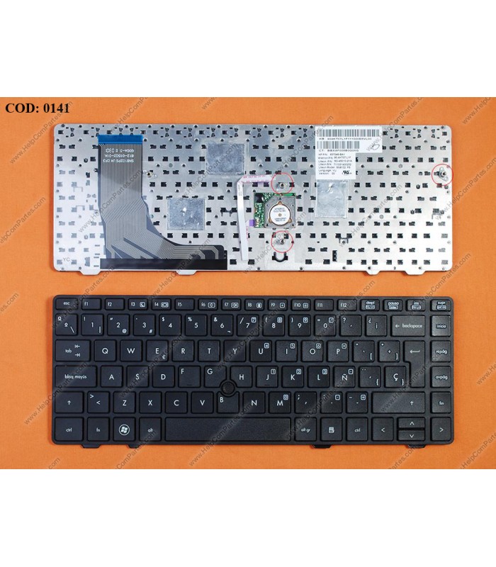 TECLADO HP PROBOOK 6360B 6360 6360T SERIES 637046-061 BK FRAME (CON POINT STICK) SP ORIG.