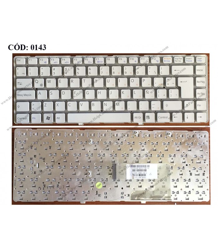 TECLADO SONY VAIO VGN-NW VGN-NW21EF VGN-NW21MF VGN-NW51FB VGN-NW50JB SERIES SIN MARCO 14875591 BLANCO SP OEM
