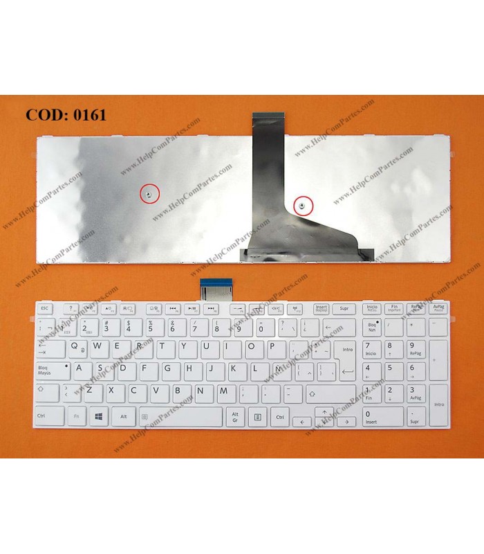 TECLADO TOSHIBA S50 S50D S50-A S50D-A S50T S50T-A M50 S75 E55-A E55T-A SERIES A000237890 BLANCO LA ORIG.