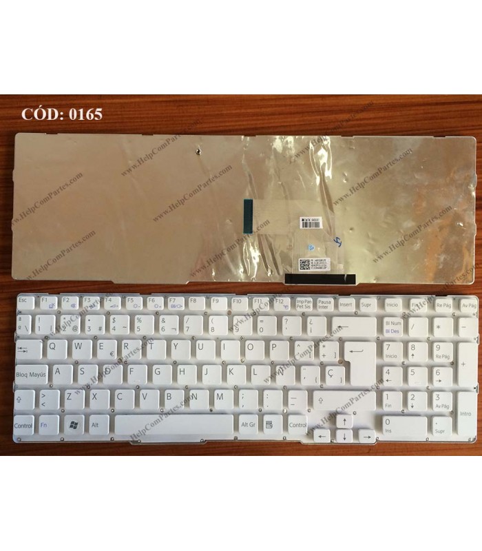 TECLADO SONY VAIO SVE15 SVE-15 SVE-1511 SVE1511 SERIES SIN MARCO 149032961 WHITE SP ORIG.