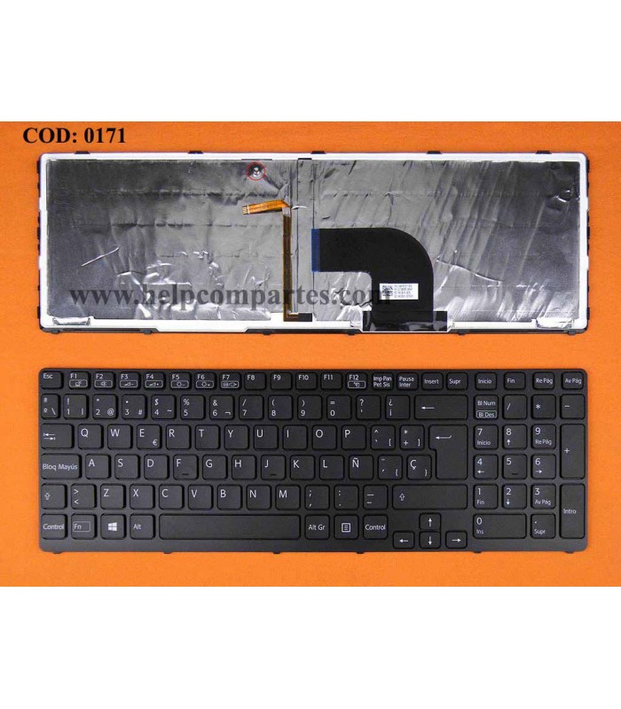 TECLADO SONY VAIO SVE15 SVE-15 SVE-1511 SVE1511 SERIES +BACKLIT 149152211ES BK SP ORIG.