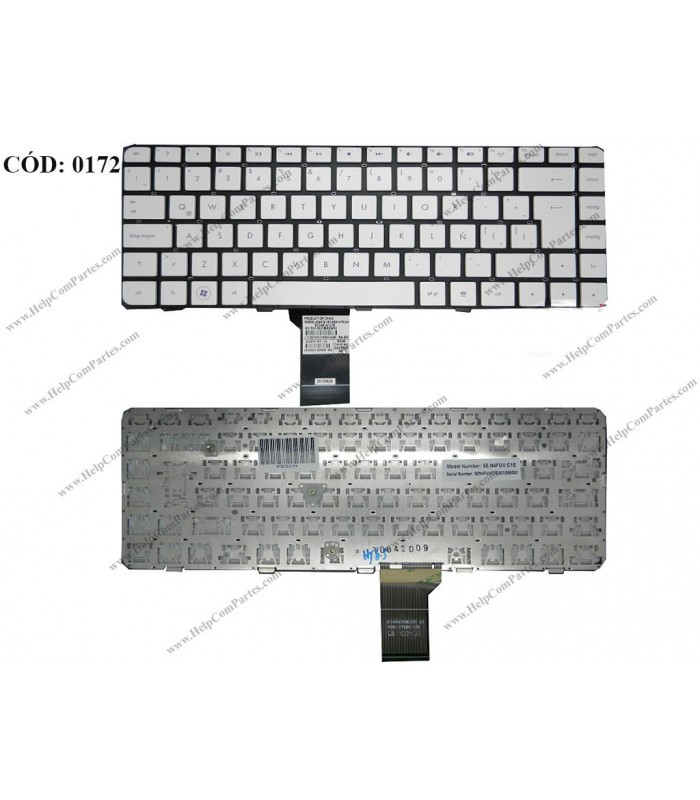 TECLADO HP PAV DM4-1000 DM4T-1000 DM4-2000 DM4T-2000 DV5-2000 DV5T-2 SERIES SIN MARCO 625047-161 WHITE LA ORIG.