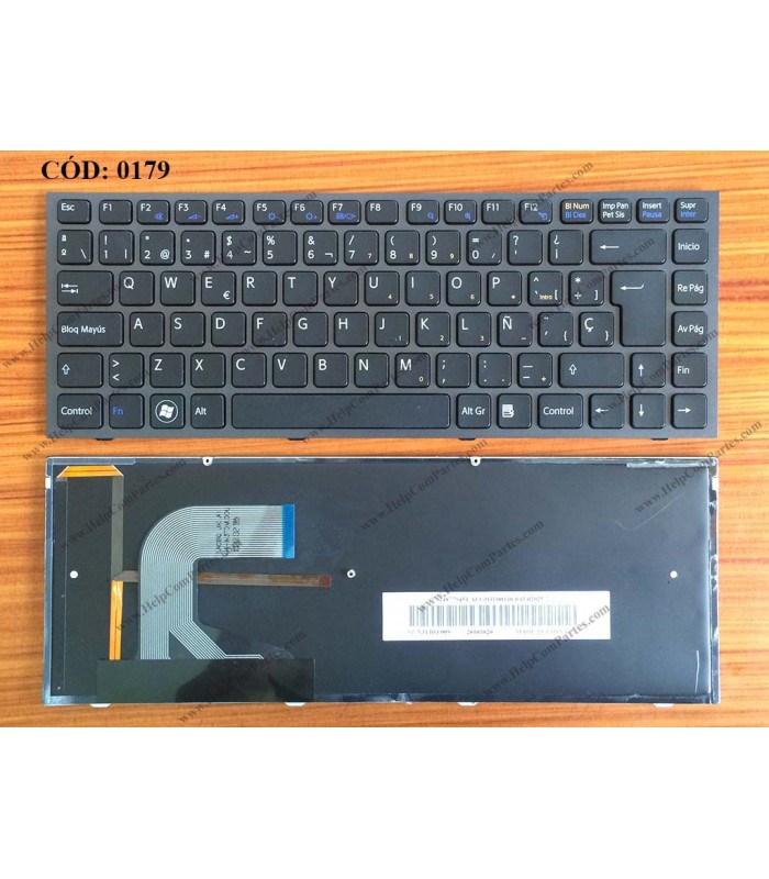 TECLADO SONY VAIO VPC-S VPC-S11 VPC-S115FG VPC-S12 VPC-S12AFJ VPC-S13 VPC-S135EC VPC-S14 SERIES MARCO 148779451 BK SP OEM