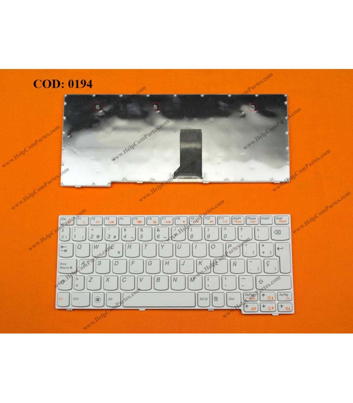 TECLADO LENOVO S10-3 S10-3S S100 SERIES MARCO 25-010071 BLANCO SP ORIG.