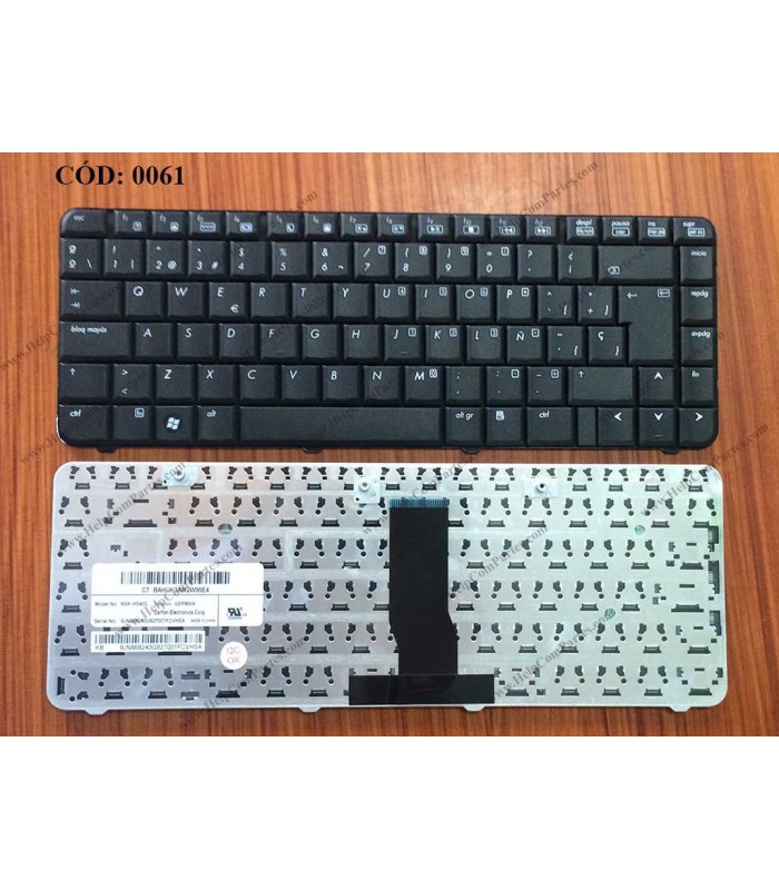 TECLADO HP COMPAQ G50 CQ50 CQ50Z CQ50Z-100 CQ50-100 SERIES SIN MARCO 486654-001 BK SP